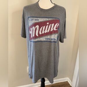 Brew City Maine bottle opener gray graphic short sleeve tee SZ Large
